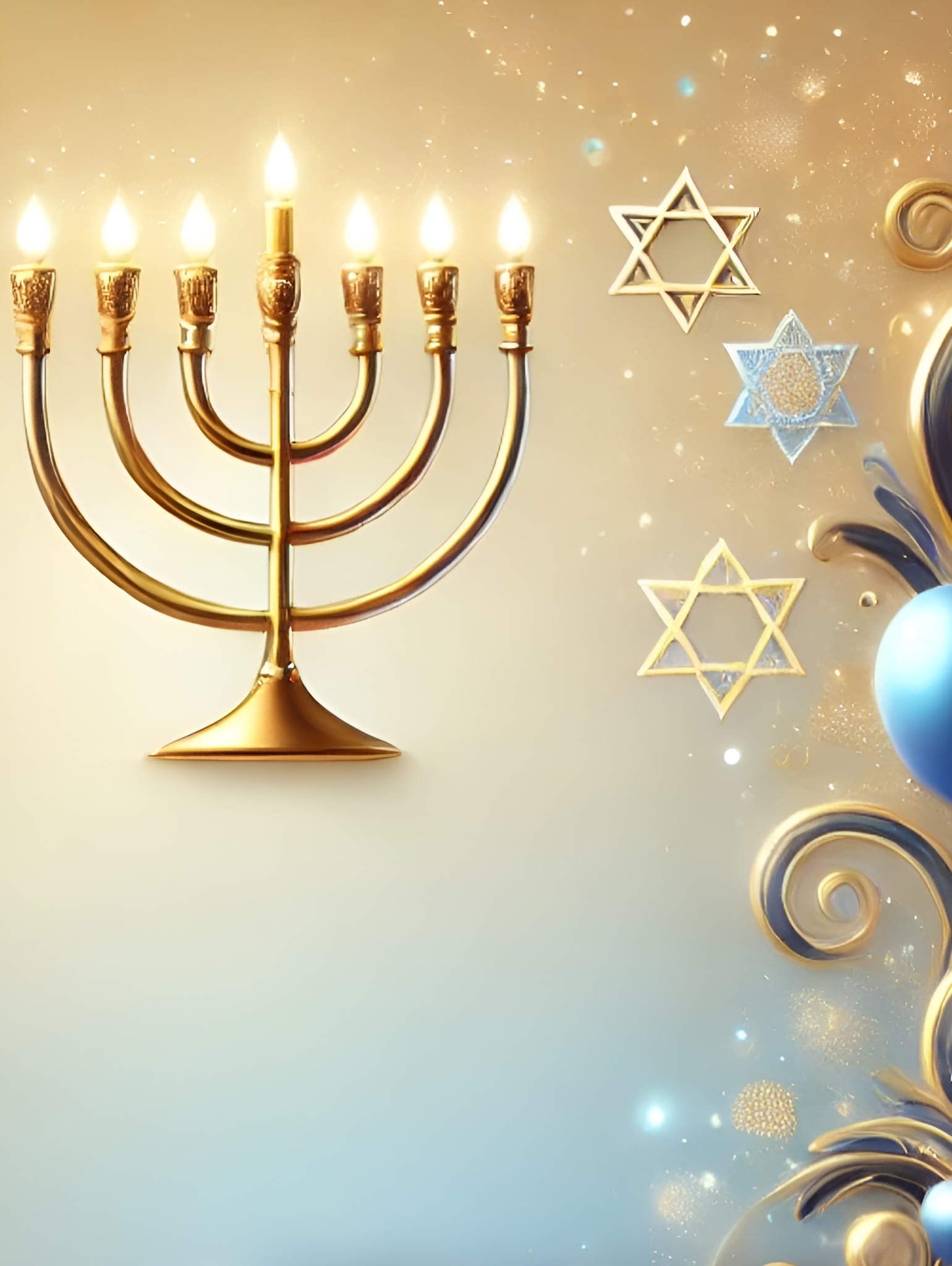 Create a Hanukkah ecard that stays specific to the holiday sample design